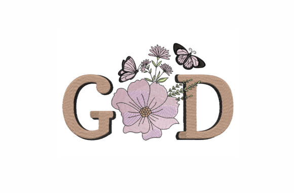 A Designer's Review: God with Flowers and Butterfly Embroidery