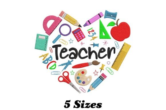 A Designer's Review: The Teacher Heart Symbol Embroidery