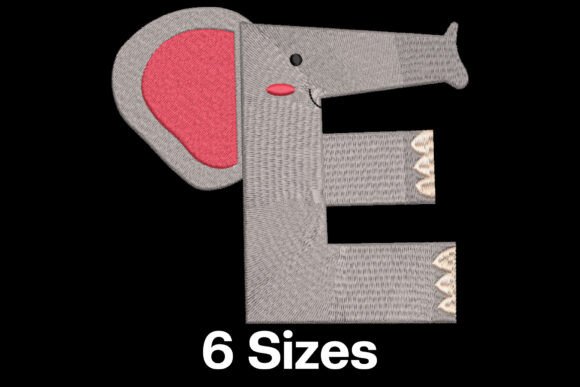 A Funny Elephant Alphabet Letter E Embroidery Design Review