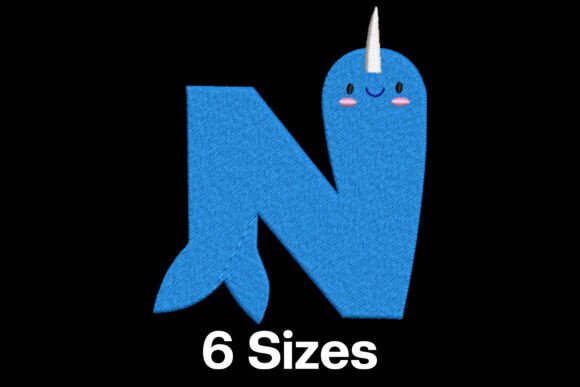 A Narwhal’s Charm: Reviewing the ‘Funny Narwhal Alphabet Letter N’ Embroidery Design