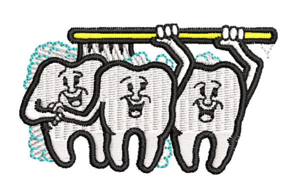 A Playful Dental Embroidery Design for Seasonal Gifts