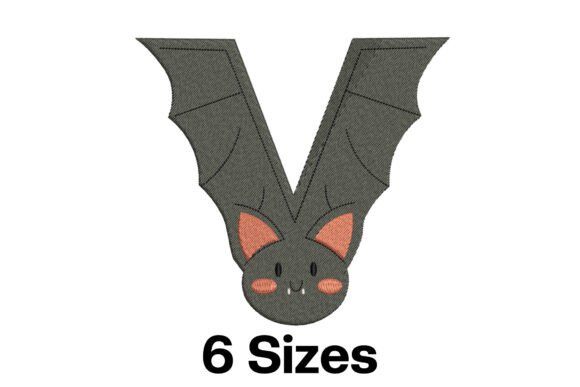 A Playful Vampire Bat Alphabet for Personalized Gifts