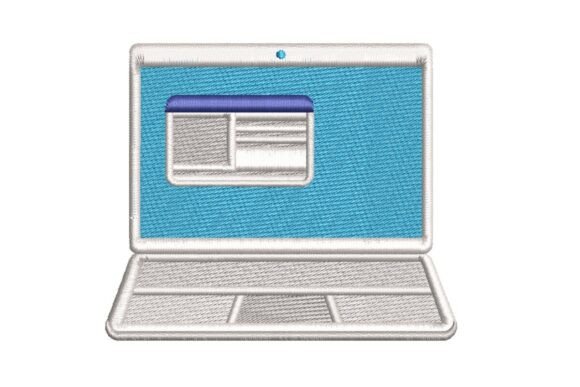 A Review of the Stylized Laptop Computer Embroidery Design
