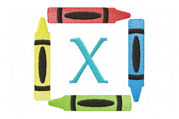 Crayons Frame Monogram Letter X: A Designer's Craft Fair Review