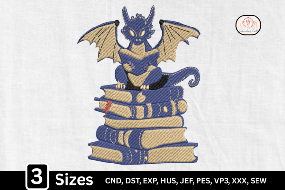 Fantasy Dragon Reading Book Embroidery Design Review