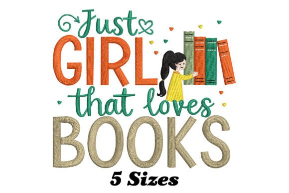 Just Girl That Loves Books Embroidery Review