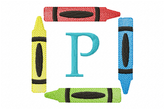 Professional Review of Crayons Frame Monogram Letter P