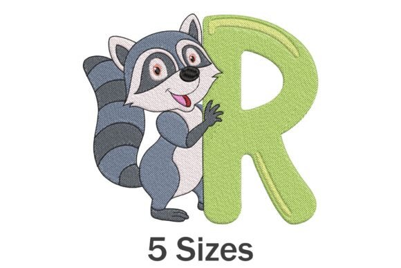 Reviewing the Alphabet Letter R for Raccoon Embroidery Design