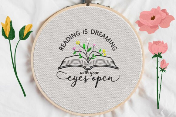 Reviewing the Reading is Dreaming Embroidery Design